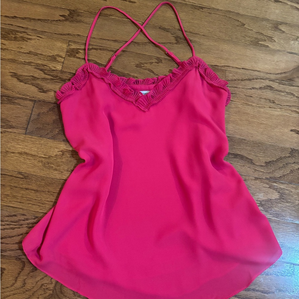 Pink Naked Zebra Women's Top ruffle size M